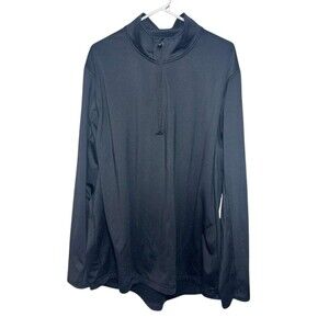 Duluth Trading 1/4 Quarter Zip Pullover Mens 2XL Black Outdoors Long Sleeve